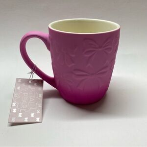 Petal & Pearl Coffee Cup Hot Pink Coquette Bows NEW!